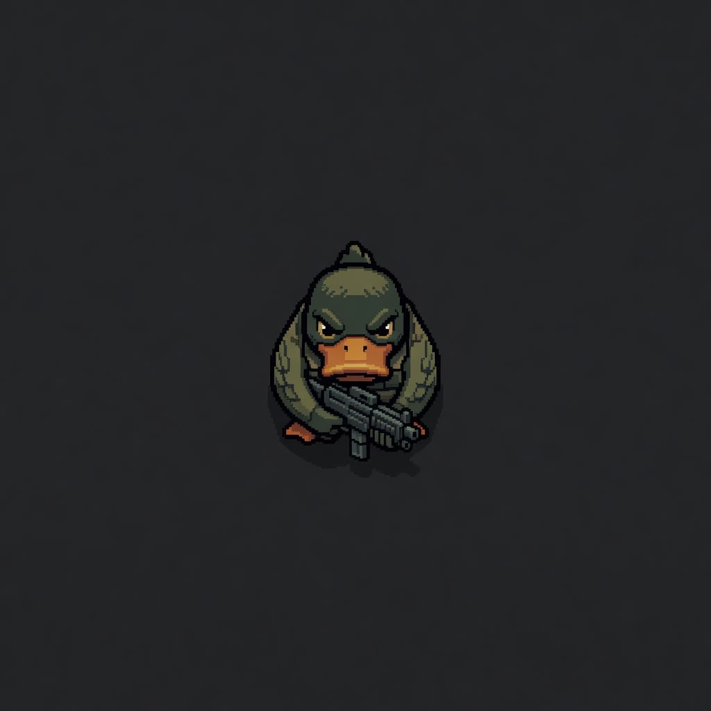 Pixel Art Duck - Top Down (3 / 3)