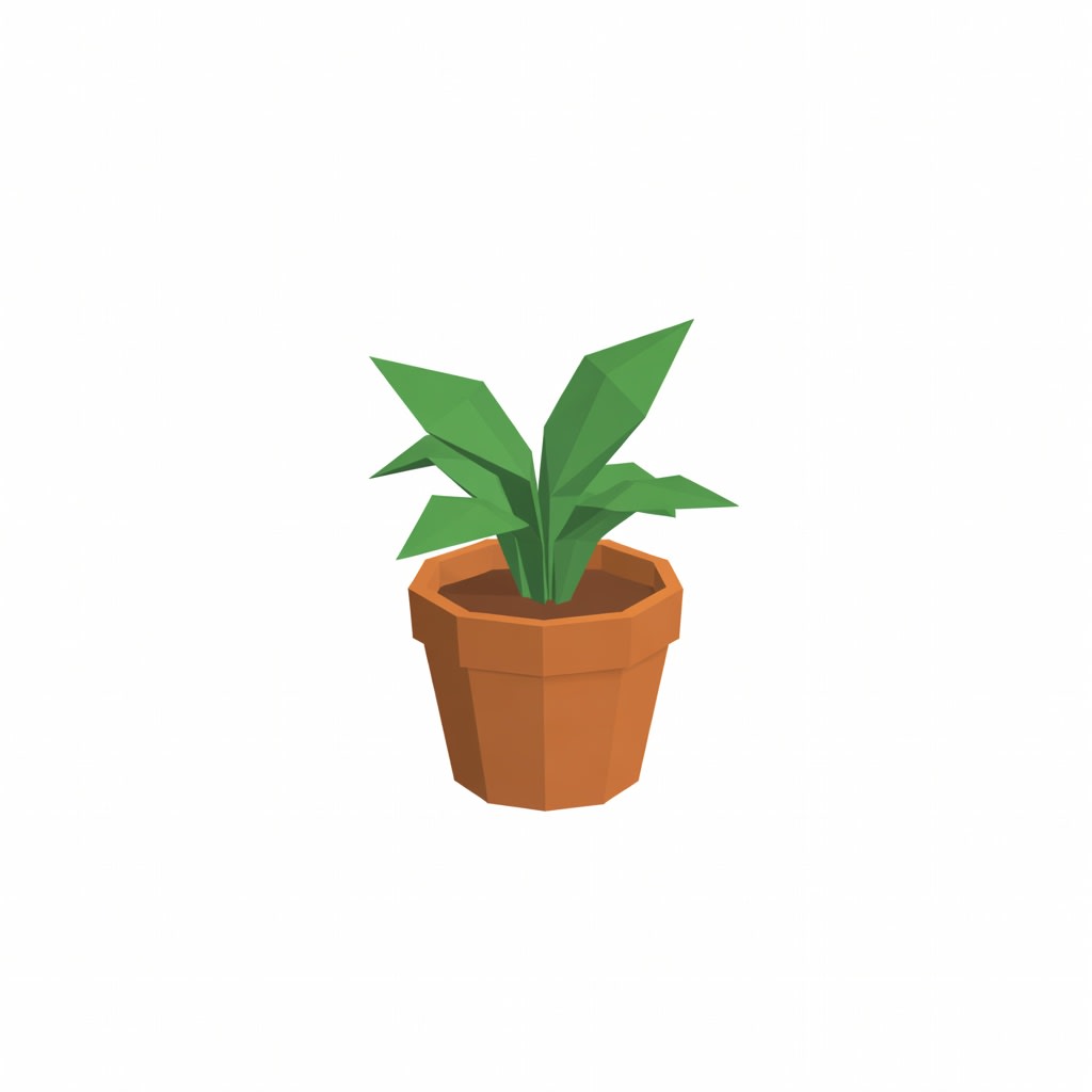Potted Office Plant - 80s