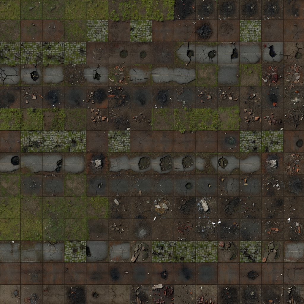 UK Village Ground Tile Sheet - Isometric (1 / 2)