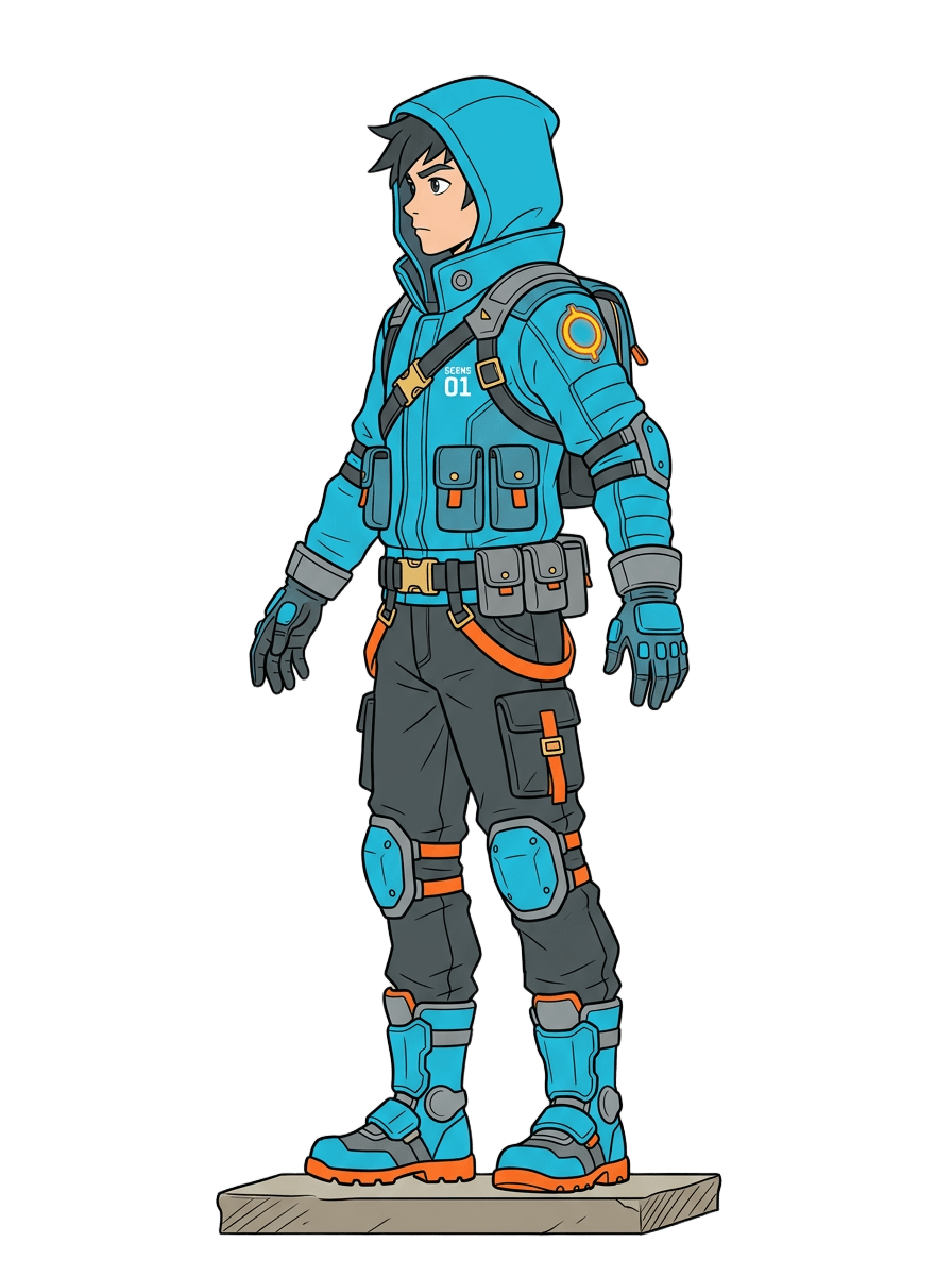Fortnite-Style Player Character - Blue (4 / 4)