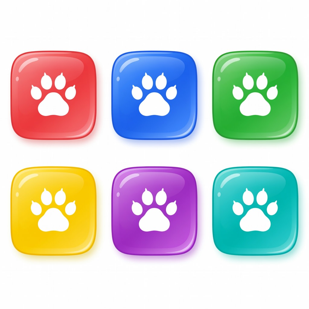 Paw Tiles - Color Set (2 / 2)