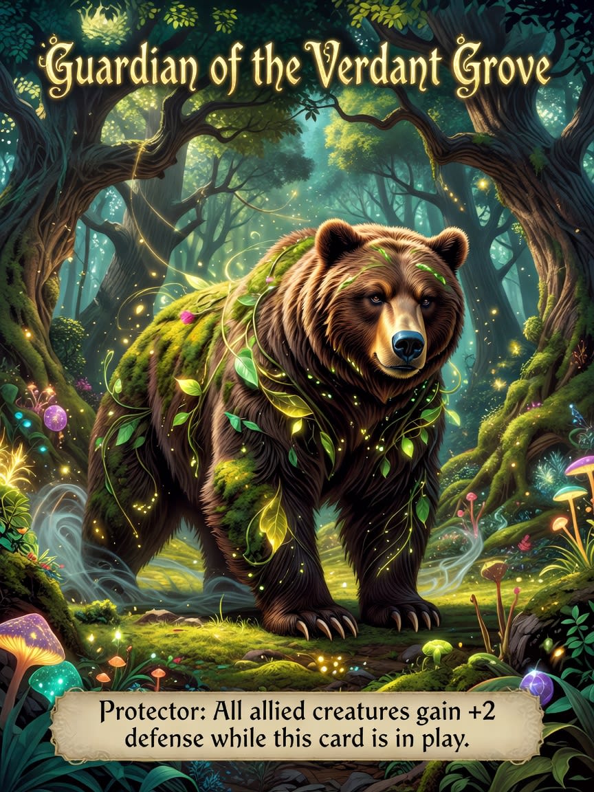 Forest Bear Card Art