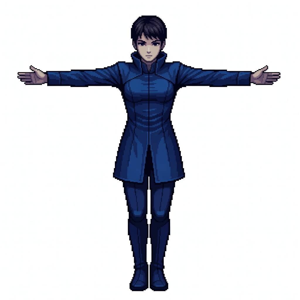 Ghost Swordsman T-pose concept (1 / 3)