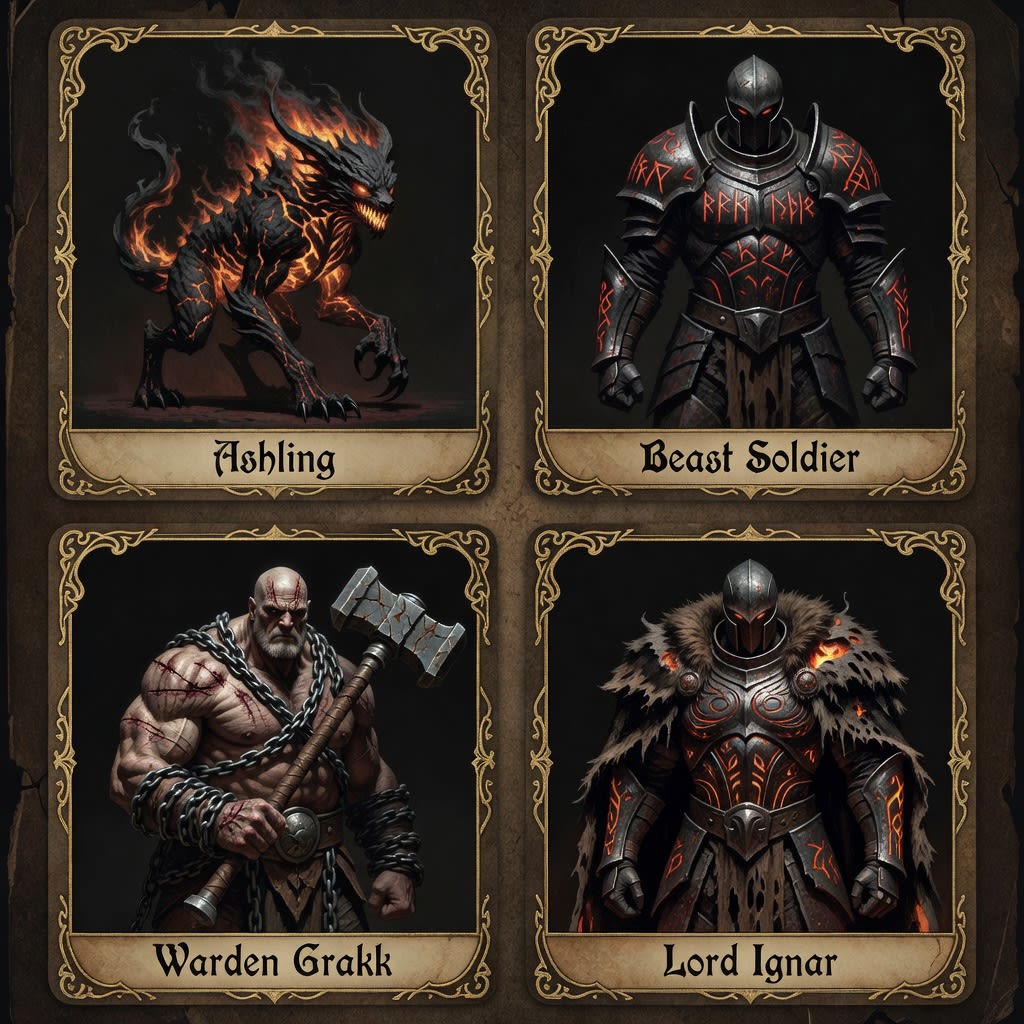 Enemy Card Art - Caldera Maw Set