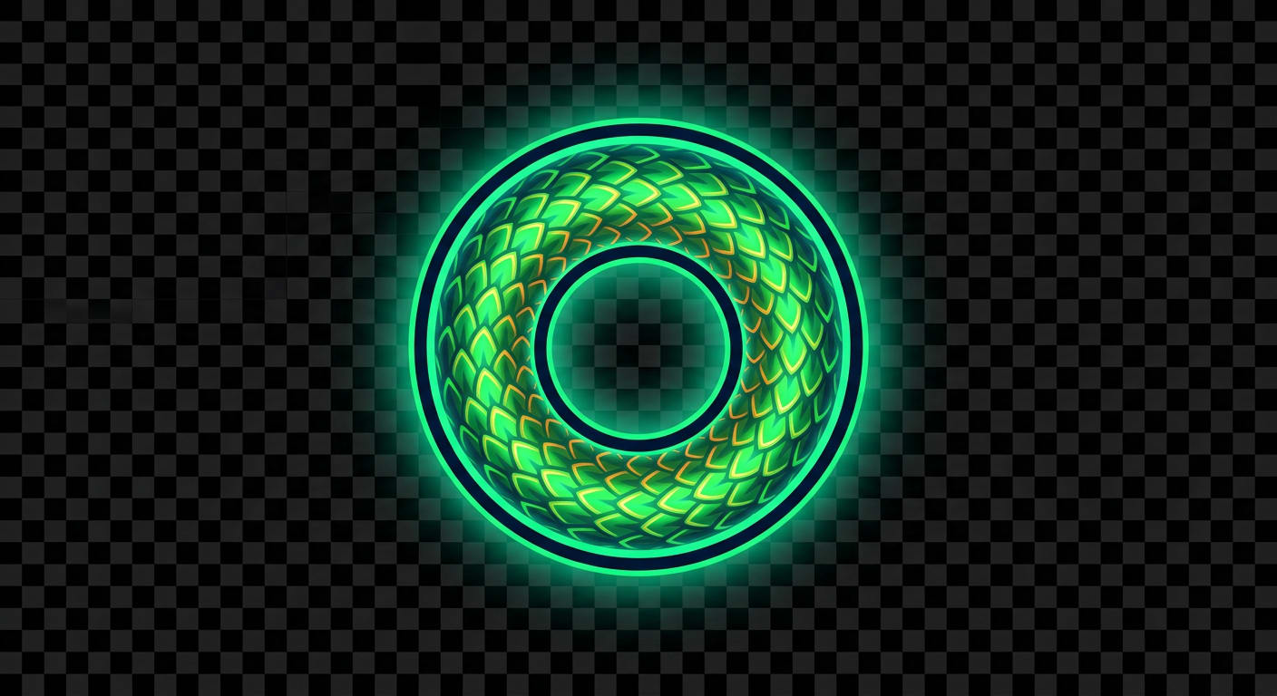Image: neon arcade snake battle, top-down game asset, hig