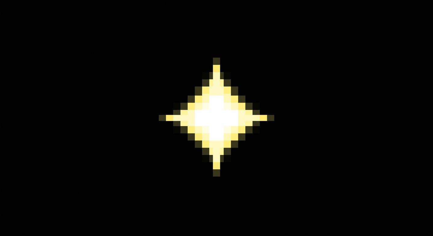 Image: single tiny bright star spark particle ONLY, 4-poi