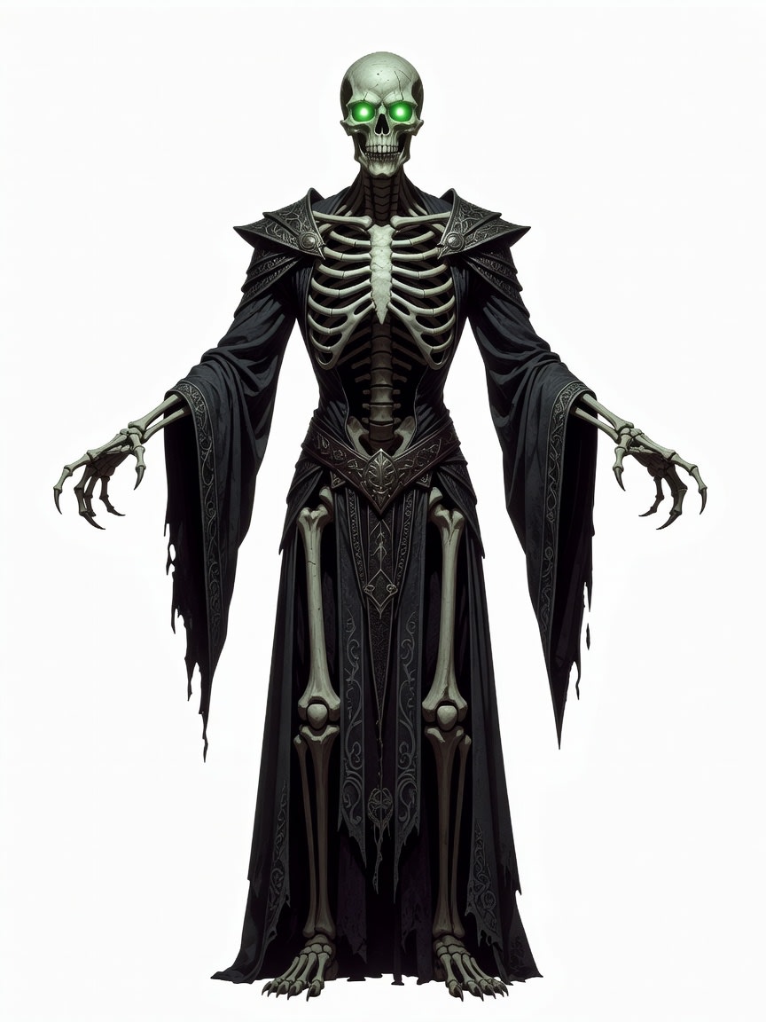 Skeleton Necromancer - Dark Fantasy Concept (3 / 4)