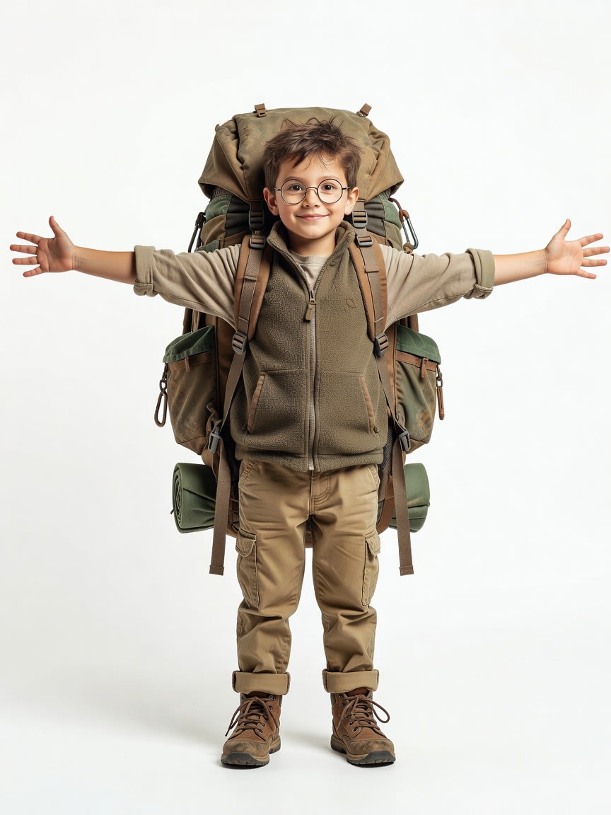 Boy with backpack - concept (2 / 2)