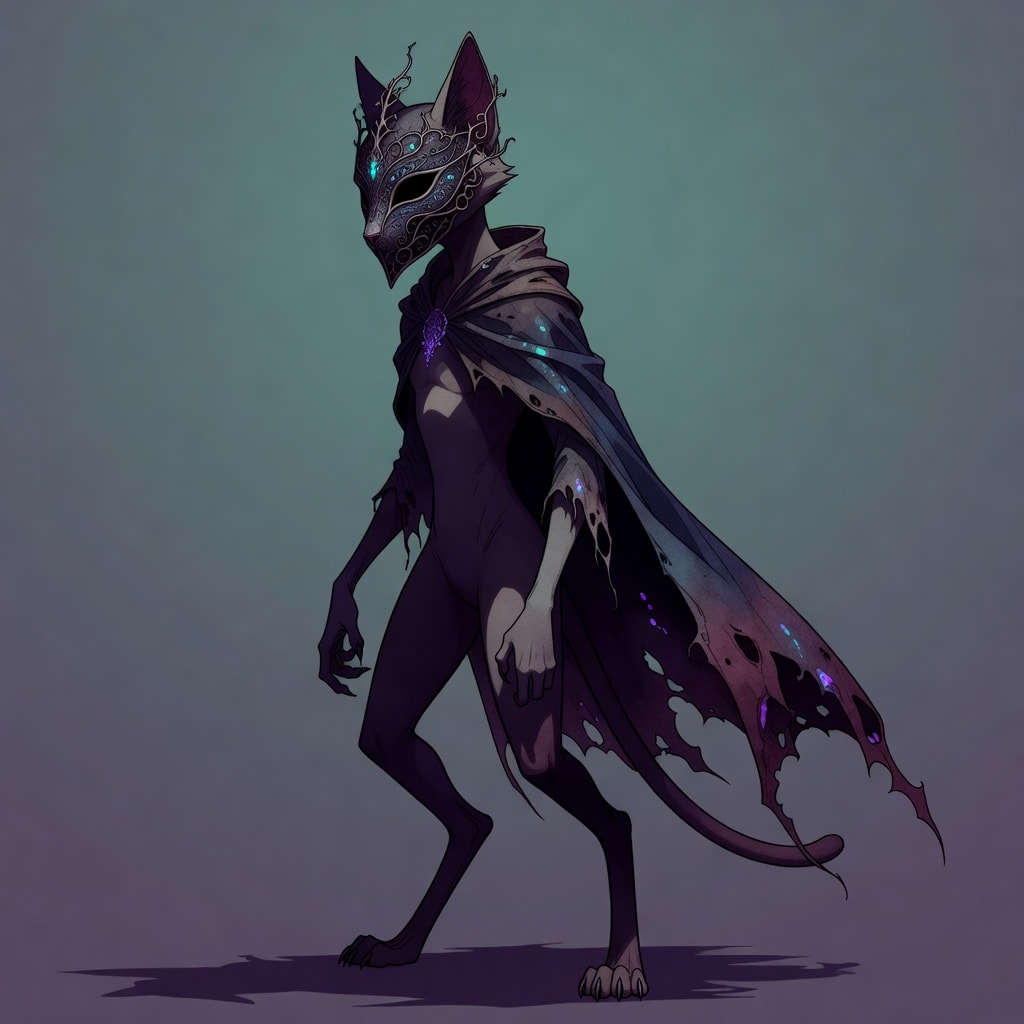 Player Character Concept - Masked Cat Humanoid (3 / 4)