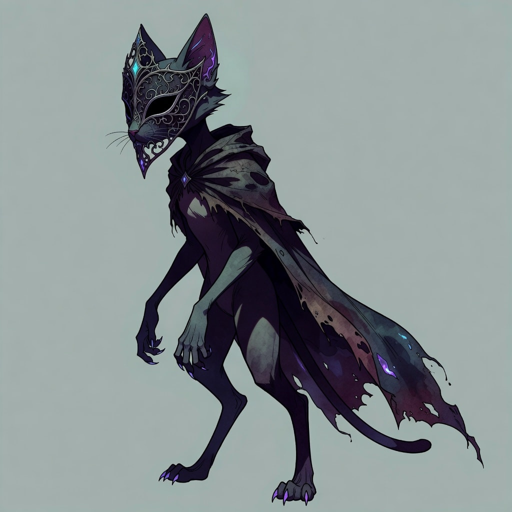 Player Character Concept - Masked Cat Humanoid (4 / 4)