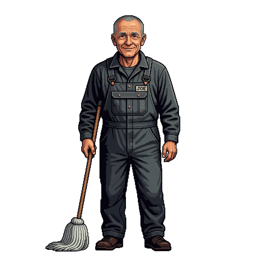 Old Joe - Janitor Pixel Art