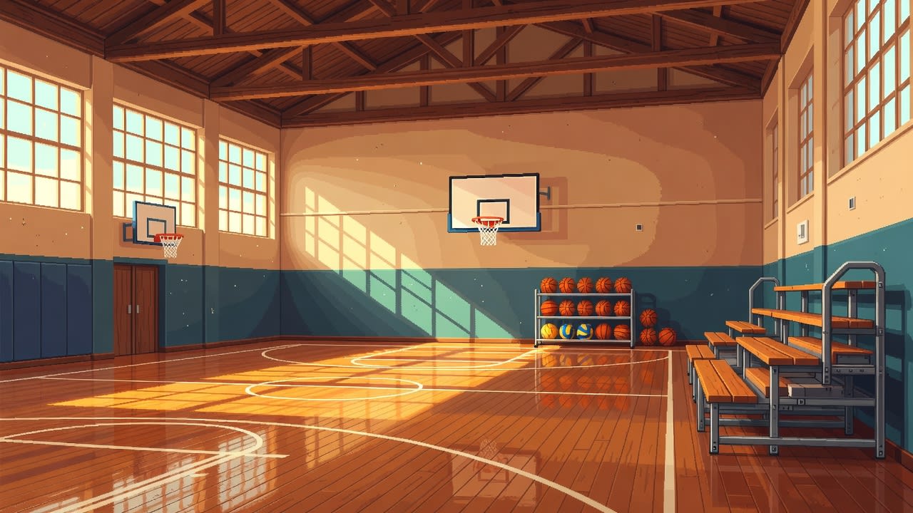 Gym Background Pixel Art