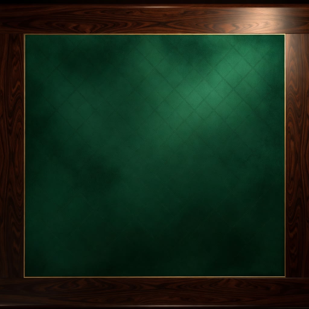 Card Table Background - Green Felt with Wood Border