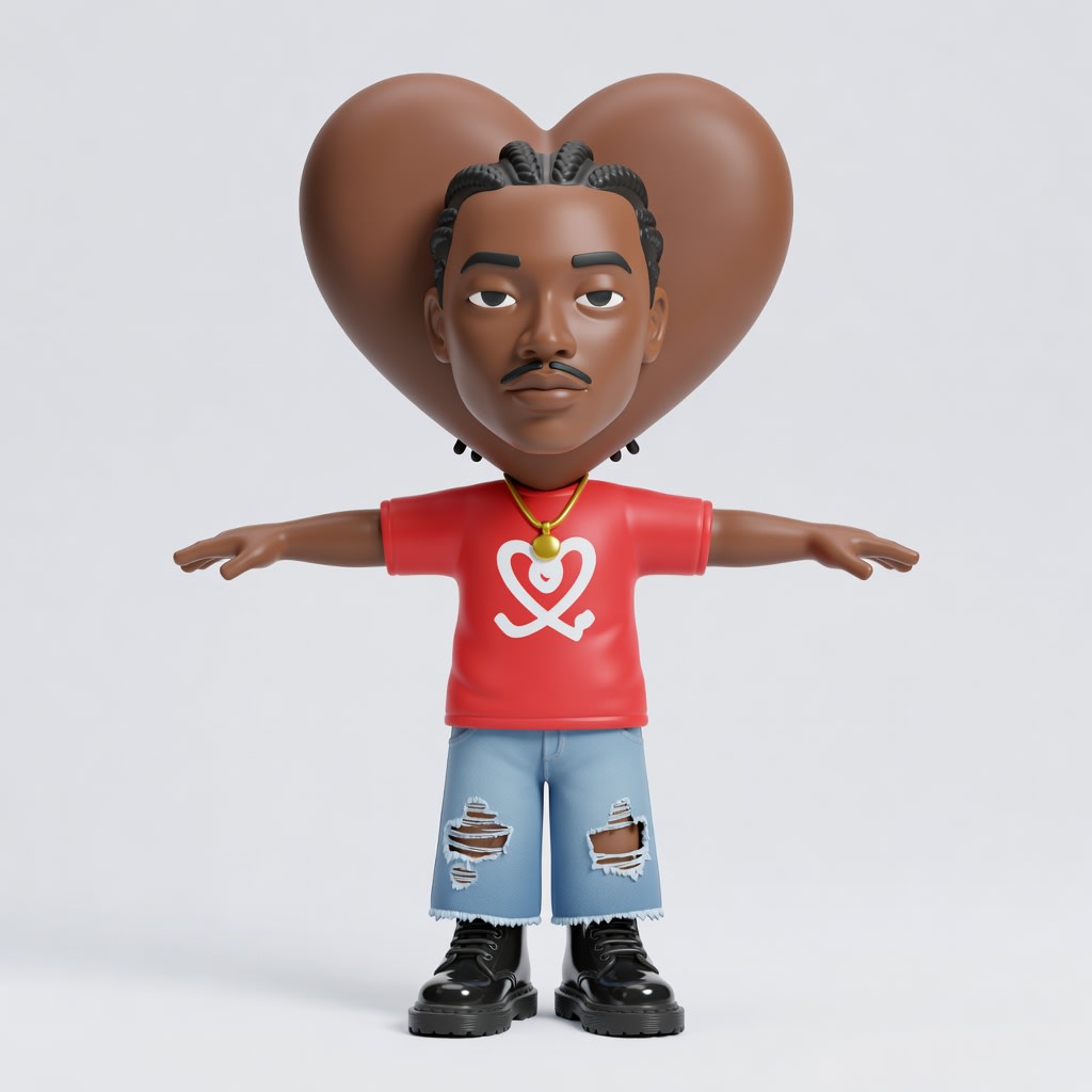 Bobblehead Character v5 - Strong Heart Shape