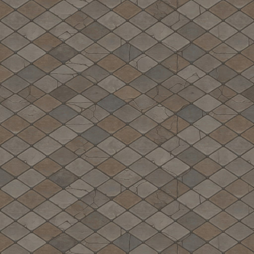 Isometric Stone Floor Tile (2 / 2)
