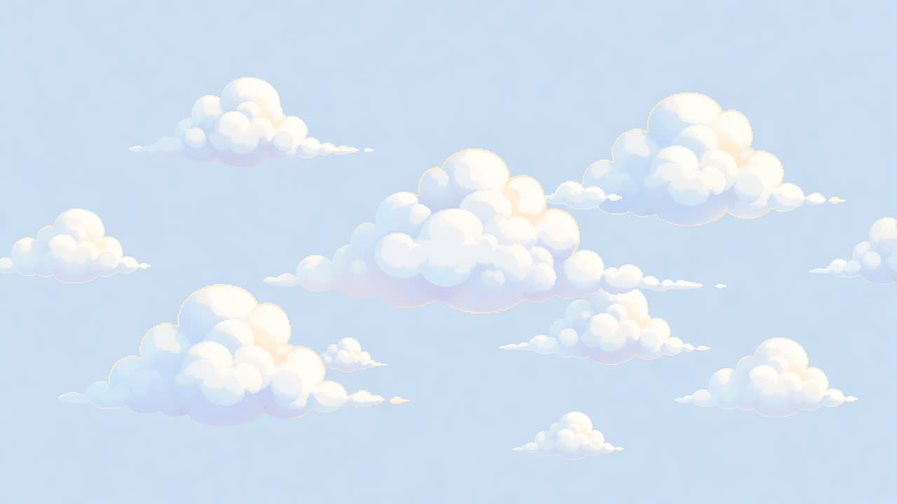 Pixel Art Cloud Parallax Layer (2 / 4)