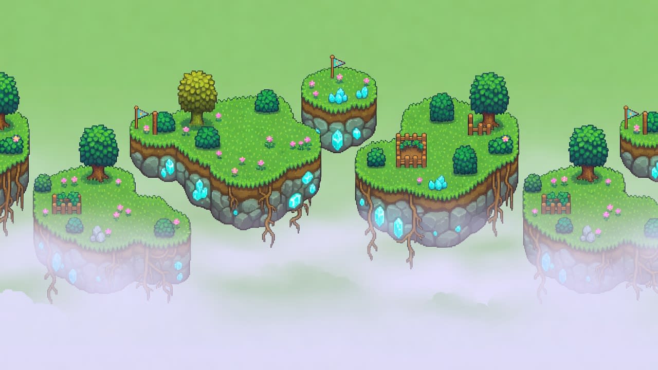 Close-Up Floating Islands Parallax (3 / 4)