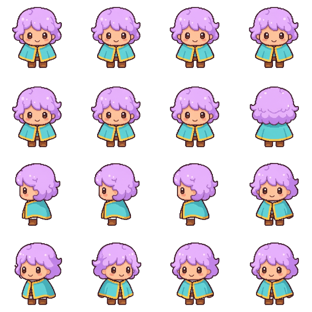 Chibi Adventurer Sprite Sheet (2 / 4)