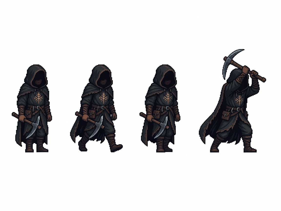 Shaper Walk Cycle Spritesheet (2 / 2)