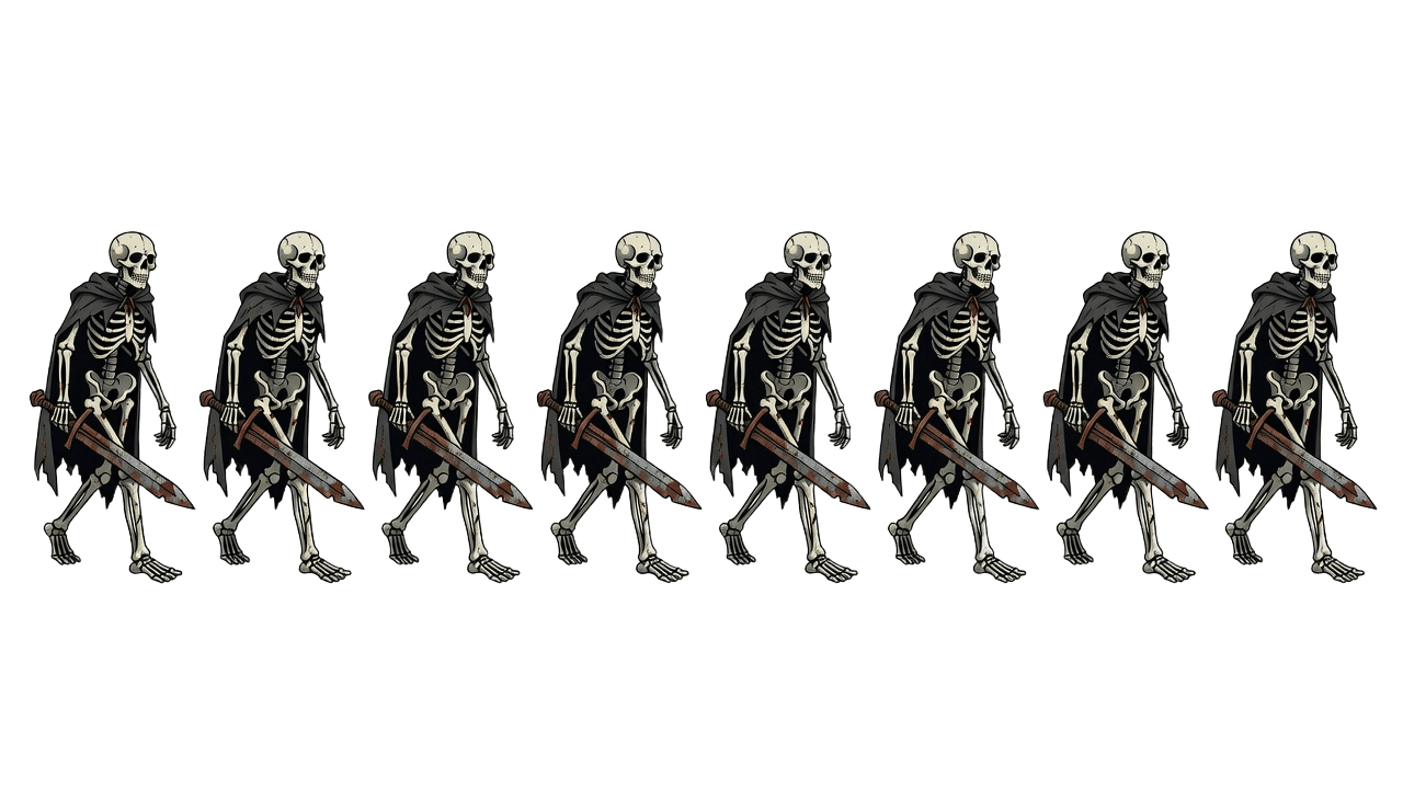 Skeleton Warrior Walk Spritesheet