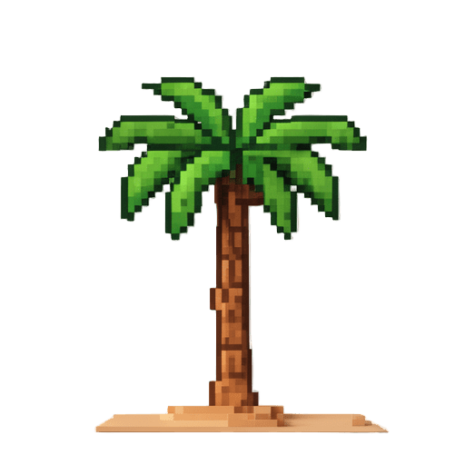 Voxel Desert Palm
