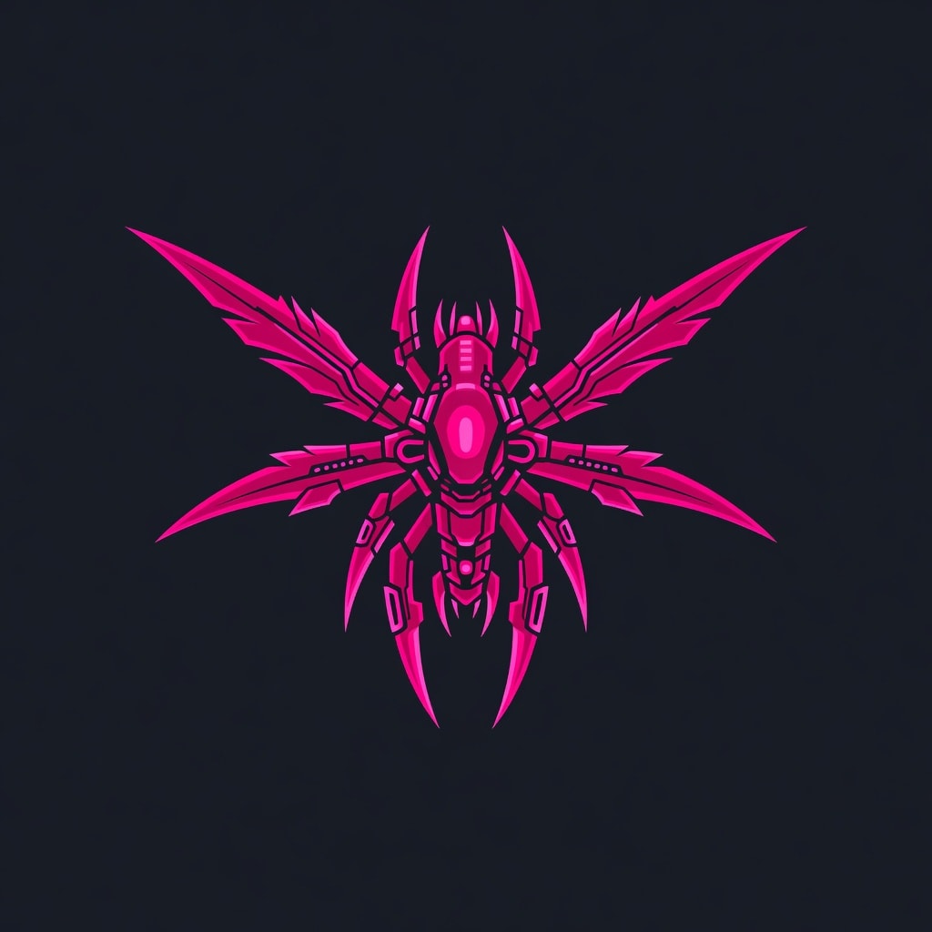 Enemy Ship - Neon Magenta (2 / 2)