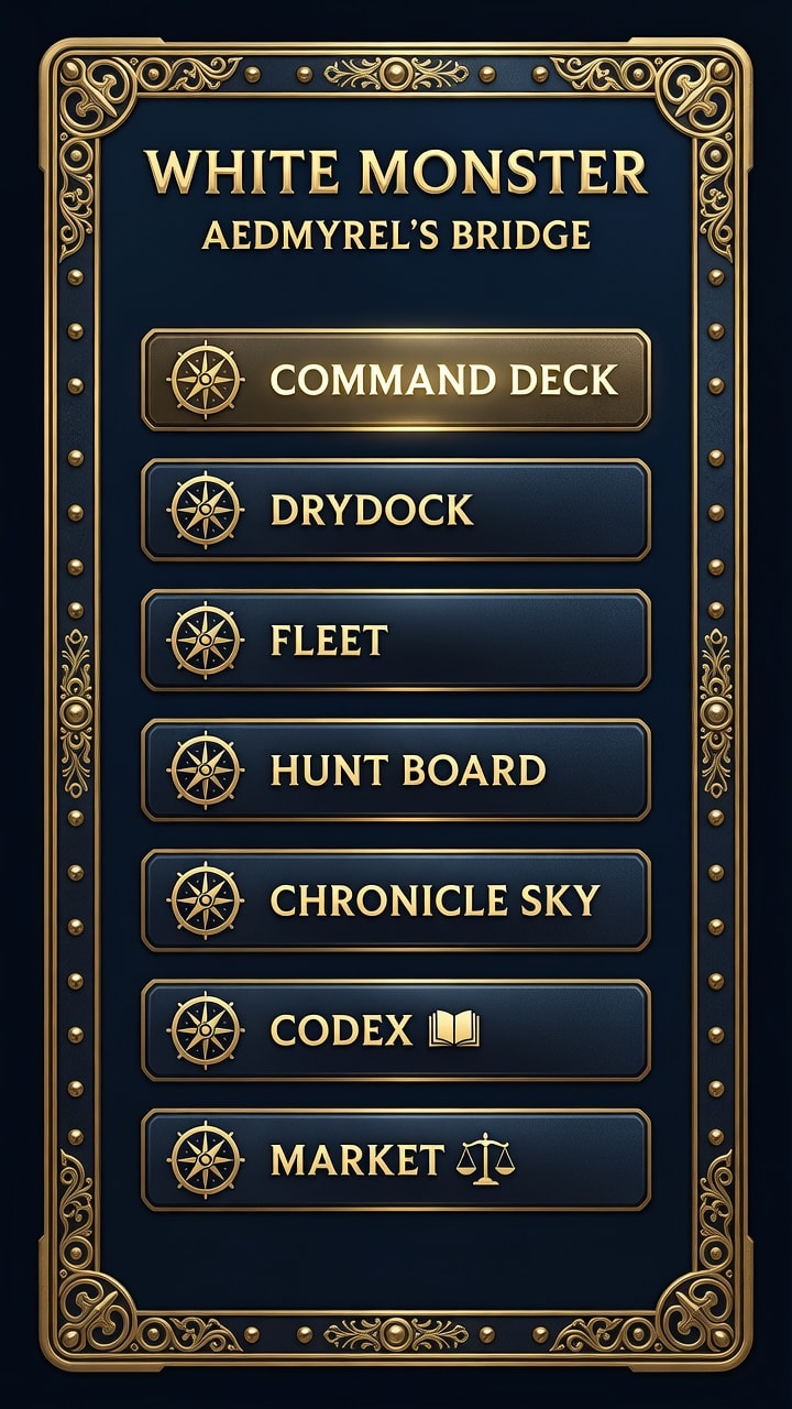 Aetheria Bridge Left Sidebar UI Panel