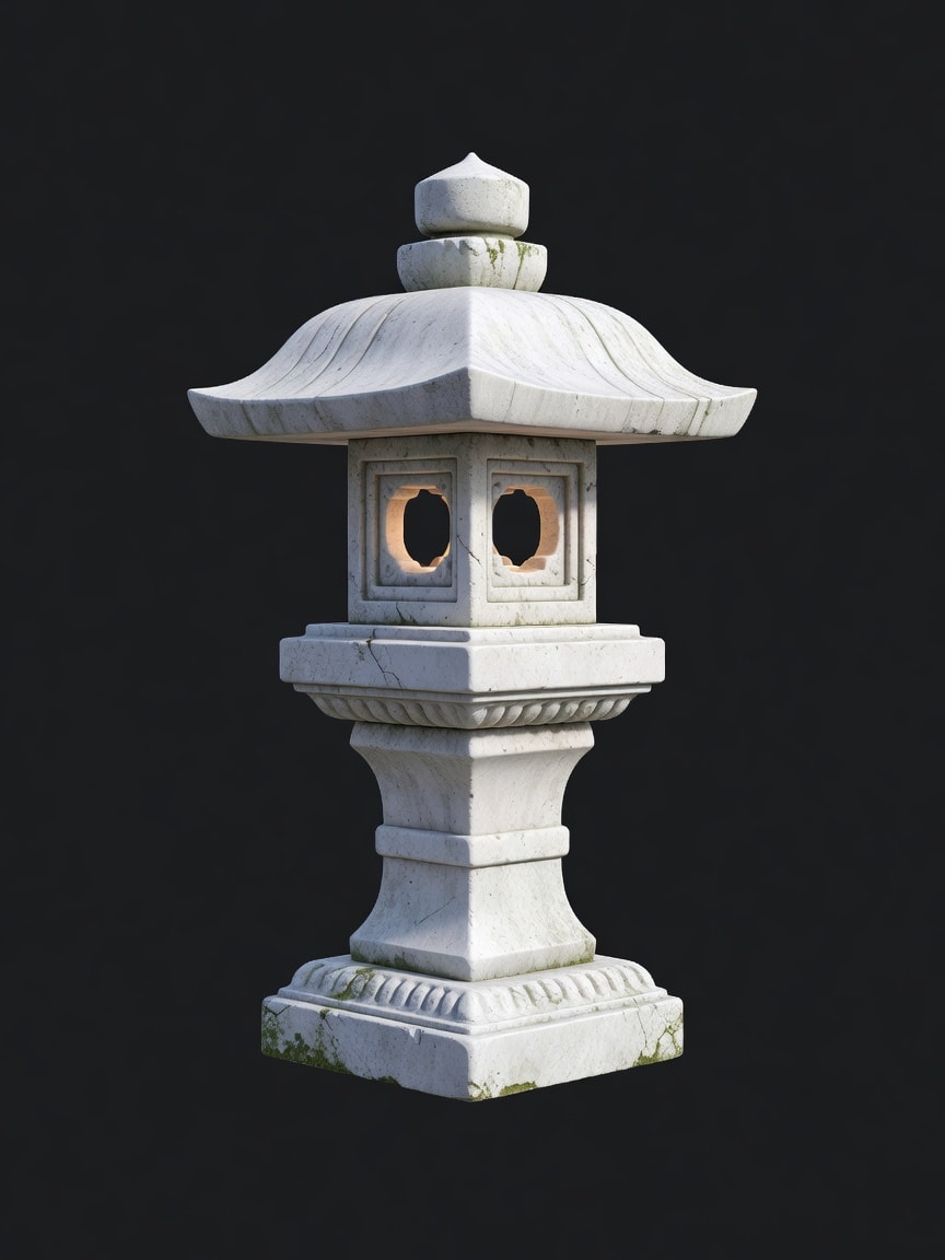 Japanese Shrine Stone Lantern - Tachidoro (1 / 2)