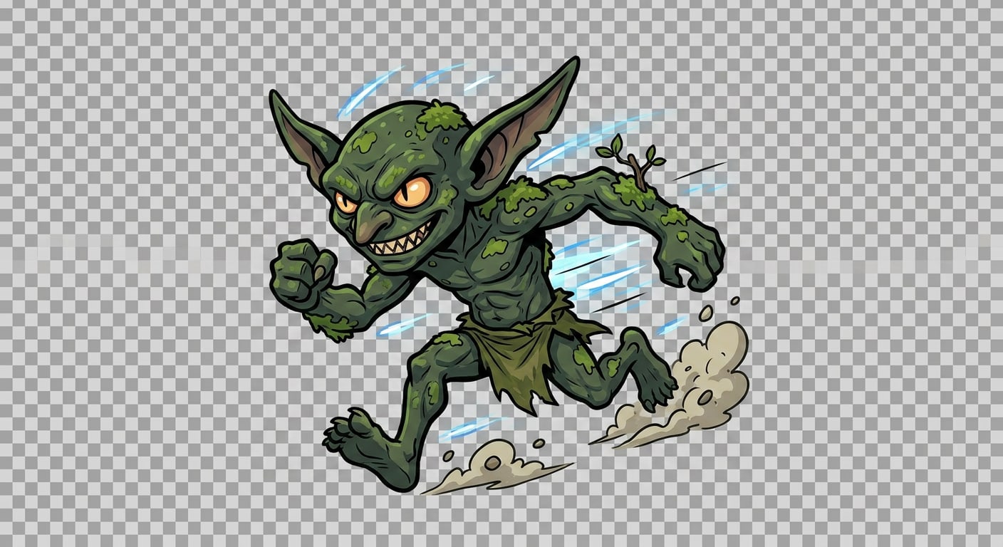 Image: A small, lean, fast forest goblin-imp — same art s