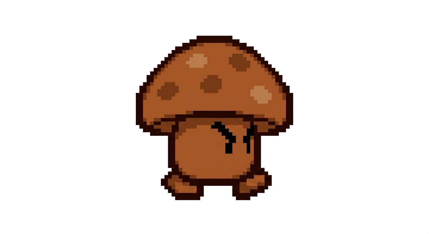 Image: Edit this mushroom enemy into a WALKING pose, keep