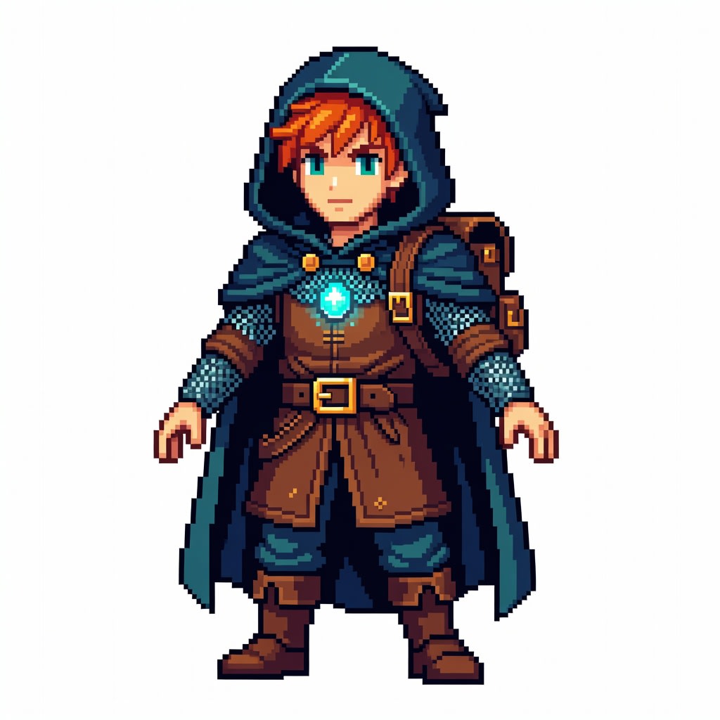 Sky Adventurer Pixel Art Concept