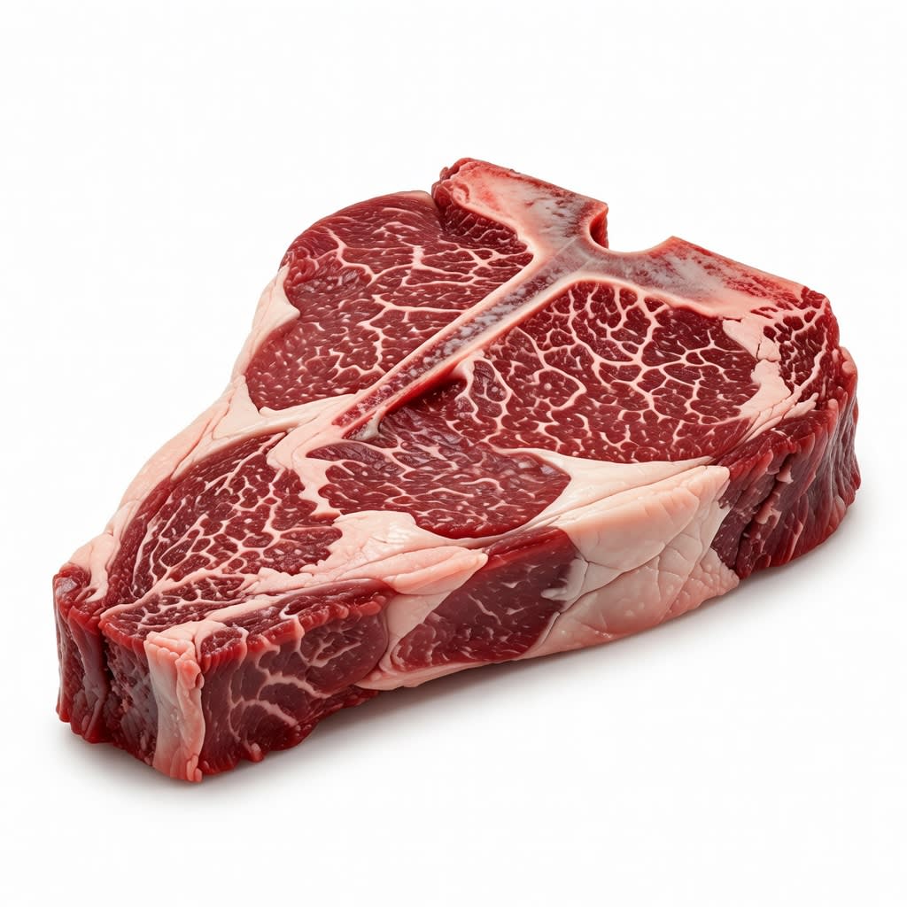Raw Steak on Bone Concept