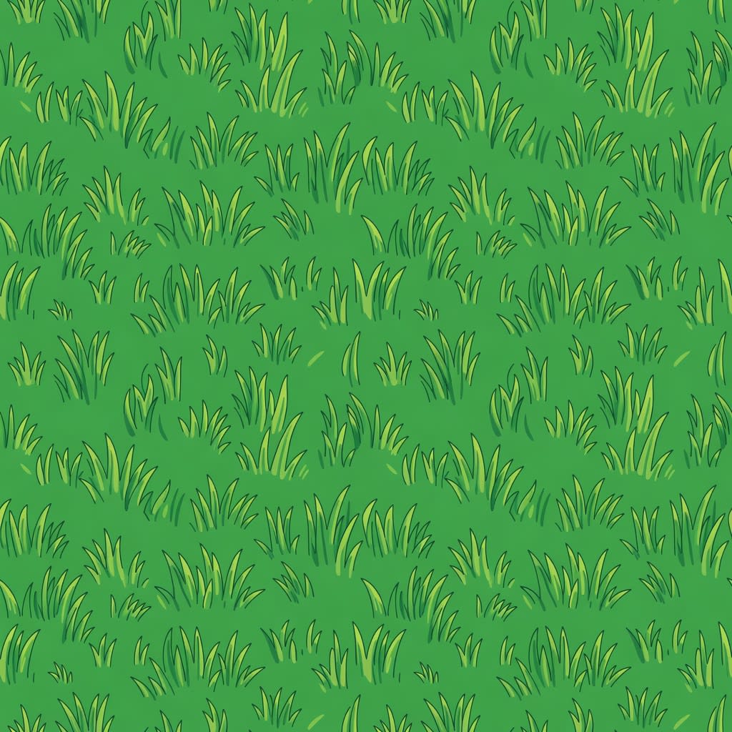 Anime-Style Grass Ground Texture