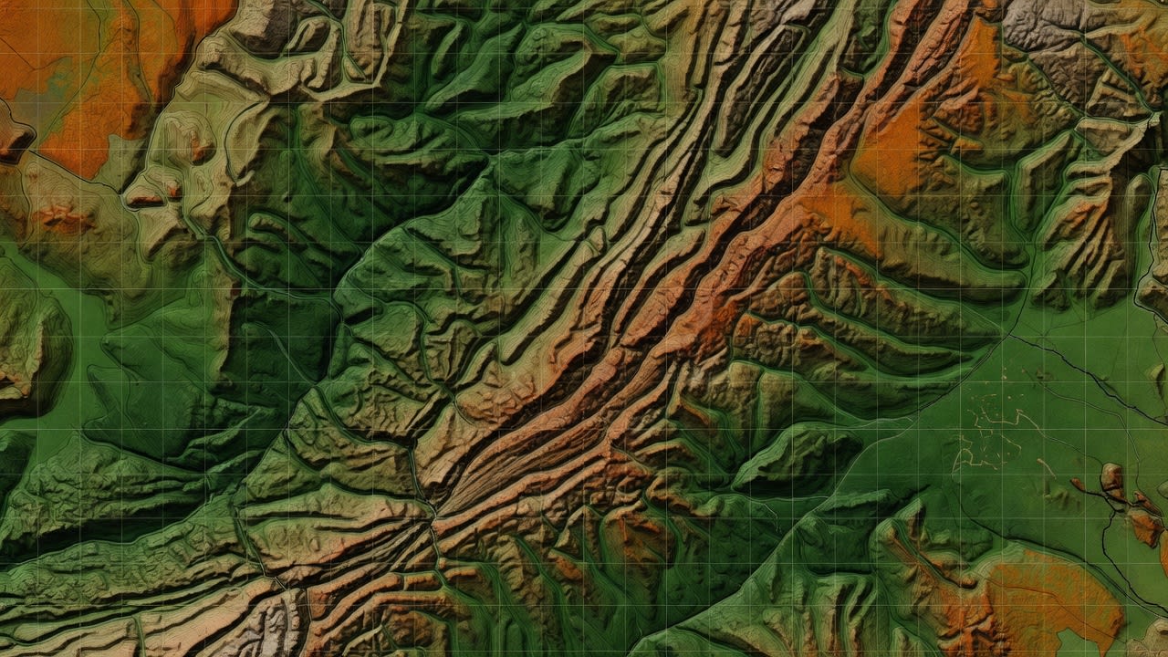 Appalachian Topo Map Background