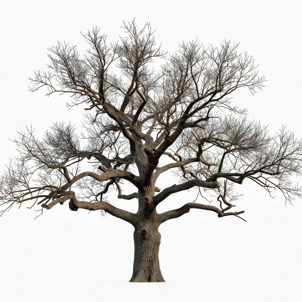 Winter Oak Hardwood Tree