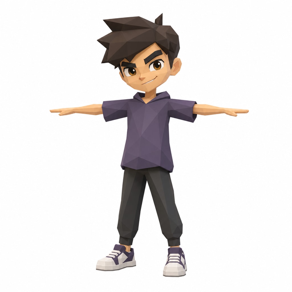 Low Poly Mischief Avatar Concept (3 / 4)