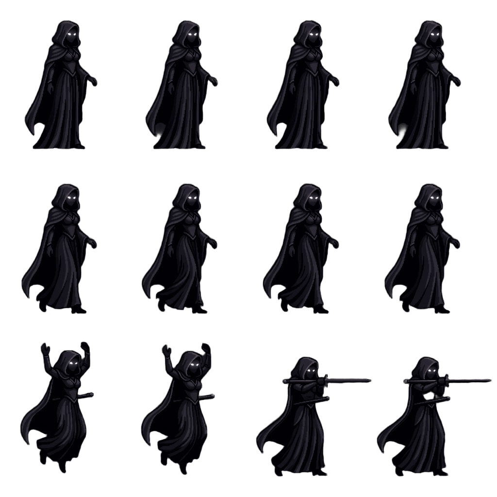 Dark Queen Animation Sprite Sheet