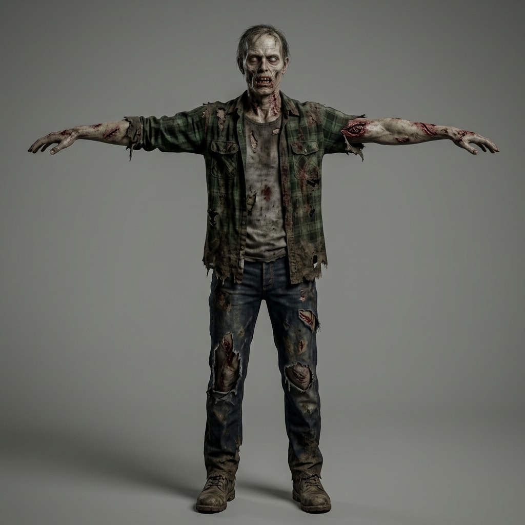 Realistic L4D Zombie T-Pose