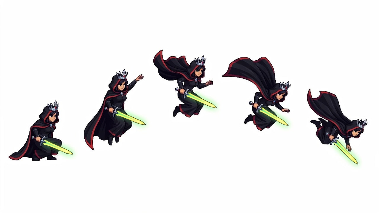 Dark Queen Jump Sprite Sheet