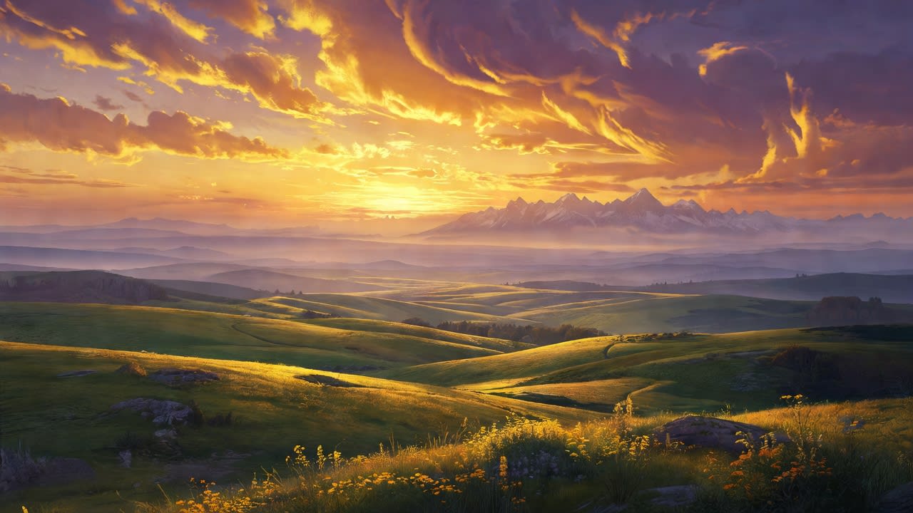 Medieval Sunset Sky