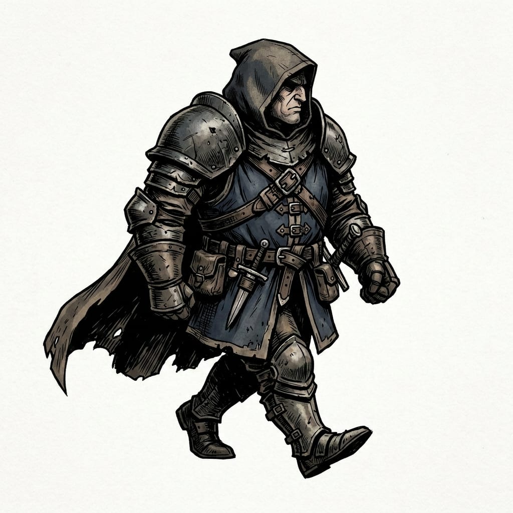 Image: The SAME character in a strict SIDE PROFILE facing