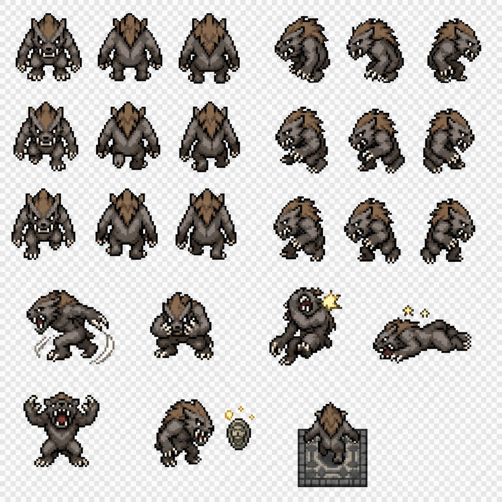 Monster A Melee Sprite Sheet