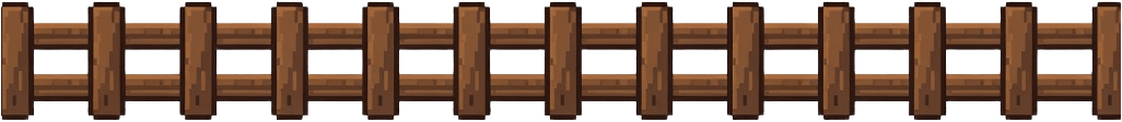 Pixel Art Wooden Fence