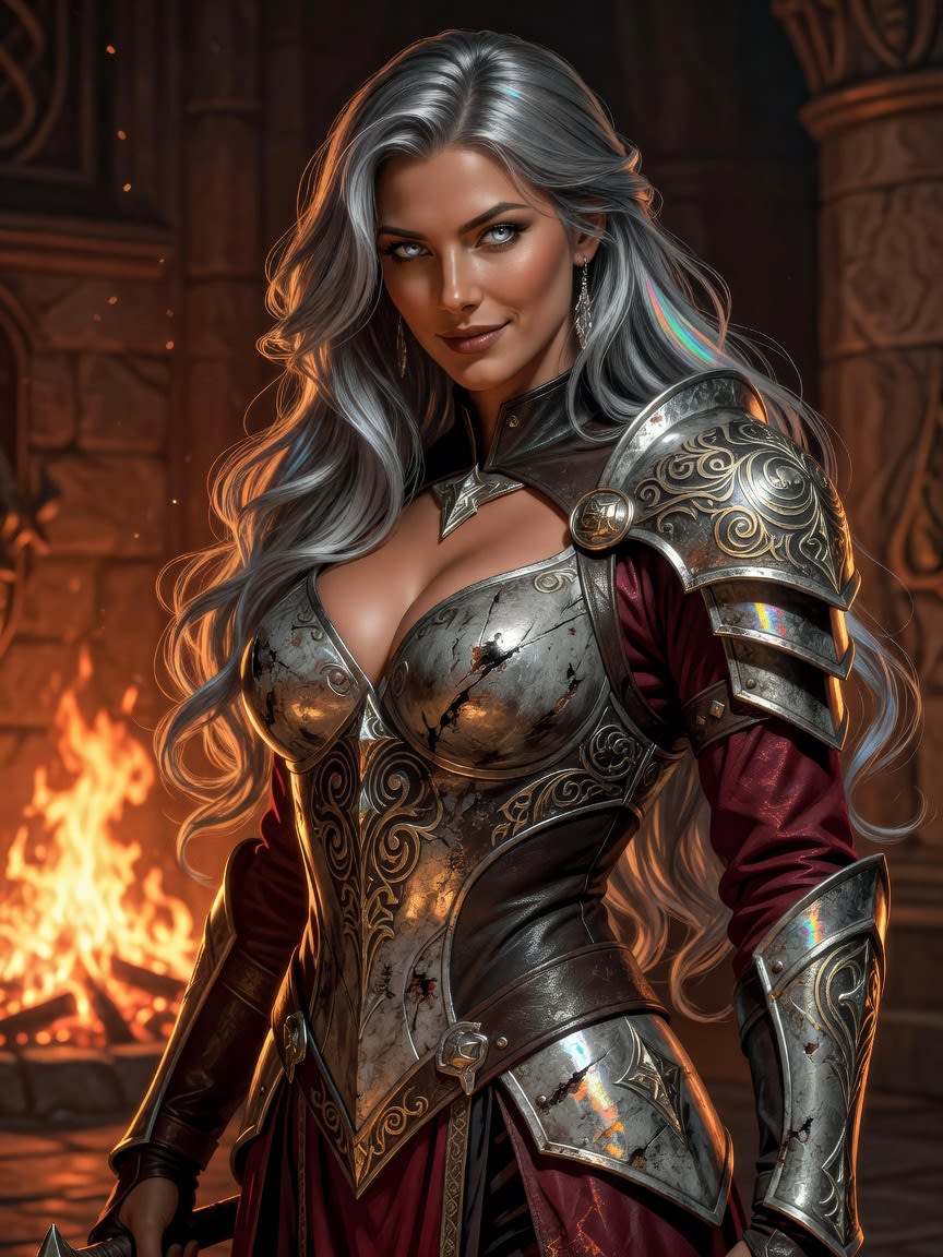 Silver-haired Adventurer Portrait (2 / 4)