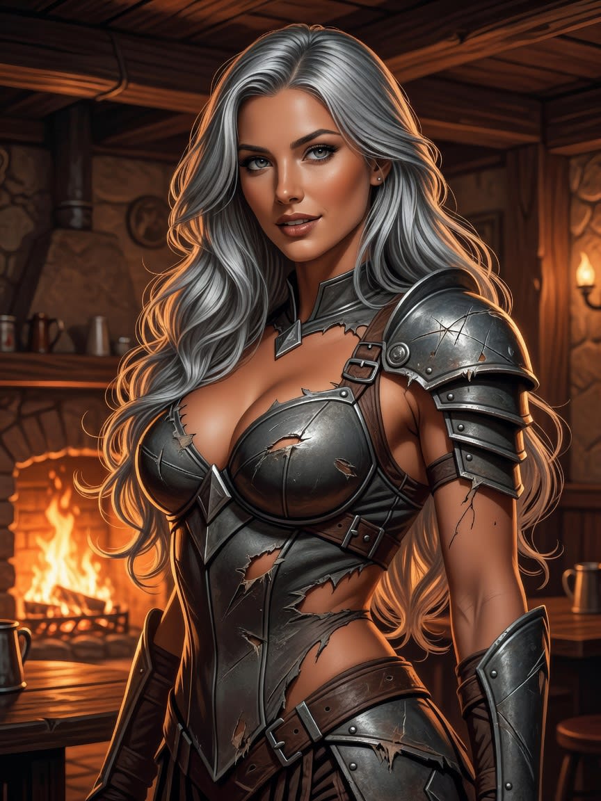 Silver-haired Adventurer Damaged Armor (4 / 4)