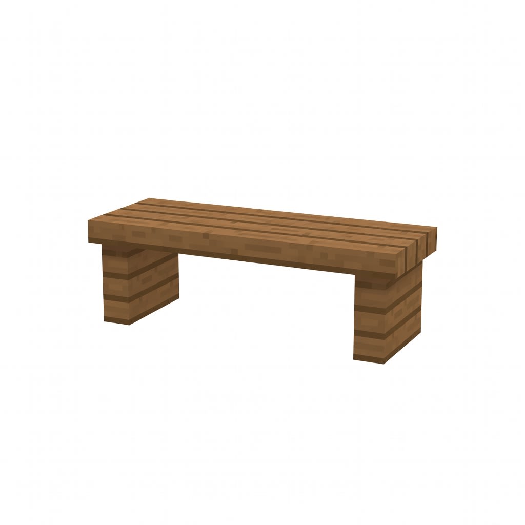 Low Poly Wooden Bench Concept