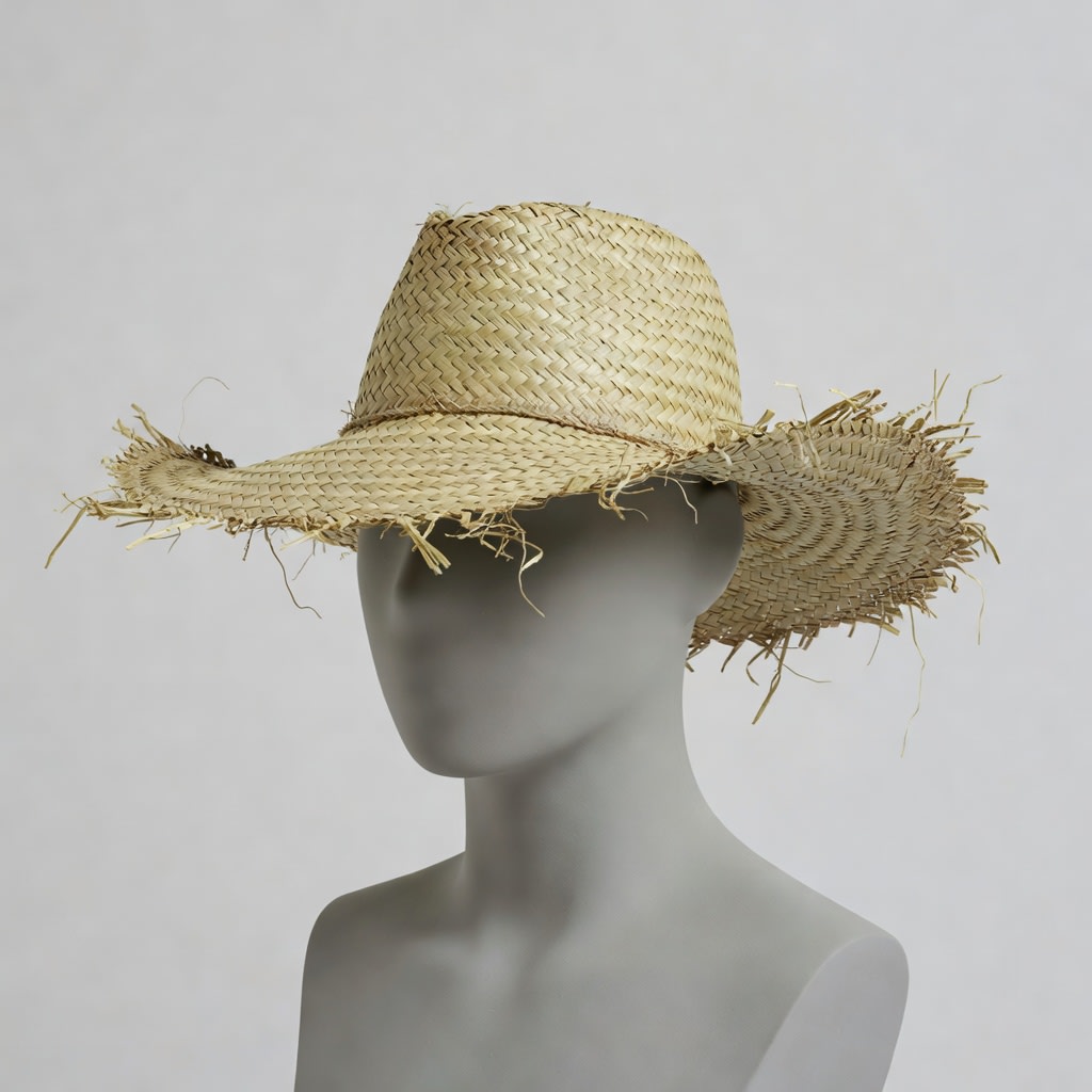 Straw Hat on mannequin - 3D ref