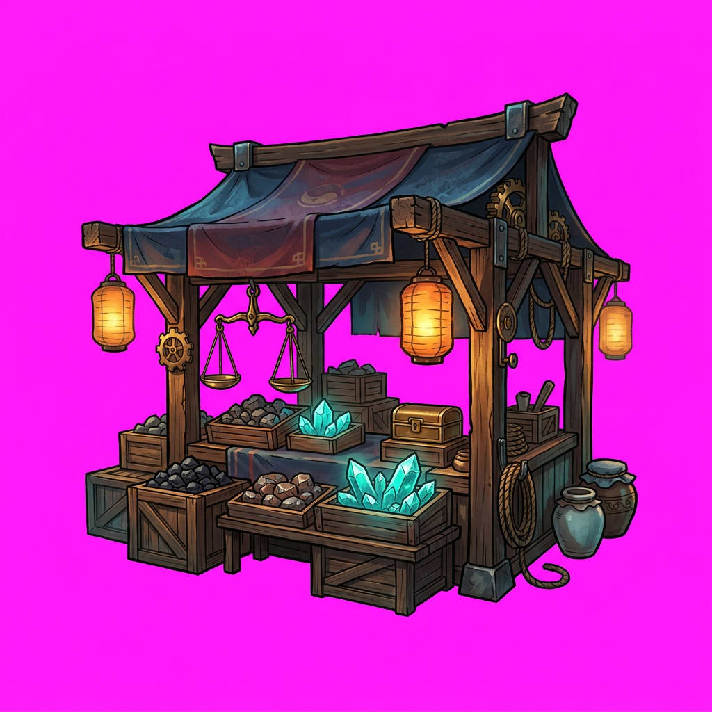 Image: AAA-quality standalone 2D game building object, Jo