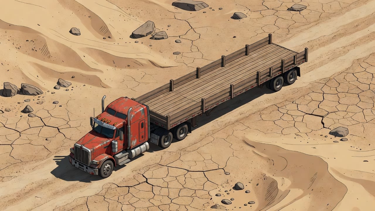 Empty Flatbed - Isometric