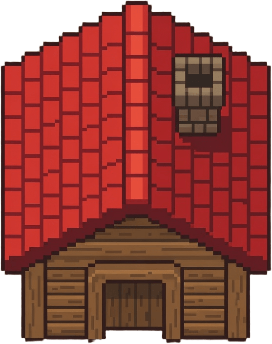 Pixel Art Inn Building